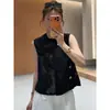Venda Direta do Fabricante: Nova Camisa Jacquard Elegante Sem Mangas Estilo Chinês para Mulheres, Verão 2026, Blusa Diagonal Luxuosa Retrô com Botões