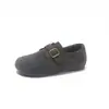 Gu Yun2026 Otoño/Invierno Nuevos Birkenstocks de Lana para Mujer Mary Janes de Hebilla Única Mocasines de Moda para Mujer