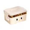 Caja de Almacenamiento de Plástico Caja de Almacenamiento de Escritorio Transparente con Caja Portátil para Almacenamiento de Snacks Caja de Almacenamiento para Coche Caja para Almacenamiento de Juguetes