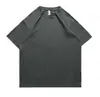 250G Manga Curta Pesada Masculina e Feminina Algodão Solto plus size oversize Hip Hop Europeu e Americano Verão Top Americano Novo