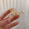 Pinza para el pelo redonda Dan Ge Pinza para el pelo de cristal blanco y perla Pinza lateral Estilo Ins Accesorio para el pelo Hanfu Pinza para el pelo de flor coreana Venta al por mayor