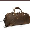 Bolsa de Viaje Retro de Cuero Genuino, Bolsa de Equipaje de Gran Capacidad, Piel de Vaca, Bolso Cruzado Unisex para Deportes y Fitness, Compartimento Único