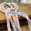 Pulsera espaciadora de concha color macarrón, accesorios de collar semiacabados con cuentas, joyería DIY, dopamina