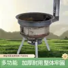 Cubo de roda de automóvel fogão a lenha fogão a lenha rural espessado fogão a lenha e carvão de dupla finalidade com anel de aço fogão de chão fabricantes