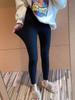 Leggings de Malha Canelada Outono e Inverno para Mulheres, Adequados para Uso Interno e Externo, Cintura Alta, Modelagem Justa, Versátil, Emagrecedor, Comprimento Nove Pontas, Calças Quentes de Lã