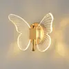 Luz Lineal Guía de Luz Barra LED Mariposa Estancia en Casa Lujo Ligero Creativo Sala de Estar Dormitorio Mesita de Noche Hotel Internet Rojo Lámpara de Pared de Pared