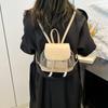 Bolso para Mujer 2026 Nuevo Vintage Mochila de Gran Capacidad, Moderna y Versátil Patrón de Espiga Otoño e Invierno Mochila de Moda