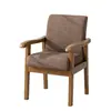 Silla de madera maciza, sillón individual con reposabrazos, respaldo con cojín suave, taburete, silla para conferencia de oficina, mahjong, silla de escritorio