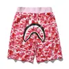 Transfronterizos Nuevos de Moda Japonesa Cabeza de Tiburón BAPE Impresión Digital 3D Casual Cortos de Moda Pantalones Casuales de Playa