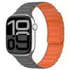 Adecuado para Apple Watch Banda de Reloj Magnética de Silicona de Tres Perlas Armadura Banda de Reloj Magnética de Tres Perlas
