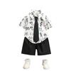 Conjunto Elegante de Verano para Niños 2026 Nueva Tendencia Camisa de Manga Corta para Bebé Hanfu Estilo Chino Nuevo para Niños