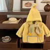 [Lingli] ¡Hombre Estrella Original! Chaqueta de Invierno para Niña con Gorro de Elfo, Abrigo de Algodón Cálido y Forrado de Felpa