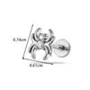 Brincos Hensen de Aço Inoxidável com Rosca Interna, Aranha Coração Micro-Incrustada com Zircônia, Piercing para Lábio, Lóbulo da Orelha, Cartilagem