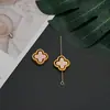 Colgante de Trébol de Cuatro Hojas de la Fortuna Estilo Chino Chapado en Oro que Conserva el Color Materiales para Pulsera Colgante Joyería