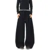 Calças Casuais Cinzas Calças de Moletom Esportivas Fitness Masculinas Outono e Inverno Estilo Americano Caimento Pesado Calças Casuais Cleanfit Calças Curvas
