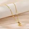 Comercio exterior transfronterizo simple moda titanio acero collar mujeres no se desvanece lujo todo combina personalidad estilo coreano cadena clavícula joyería