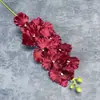 Flor Artificial de Tallo Único con 9 Cabezas de Orquídeas Mariposa para Decoración de Bodas y Hoteles, Decoración del Hogar, Arreglo Floral, Adornos de Flores Artificiales Transfronterizos al por Mayor