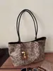 2026 Bolso Tote Estilo Retro Nuevo Estampado de Leopardo Gran Capacidad para Viajes Diarios Bolso de Hombro Único de Moda Tendencia Versátil
