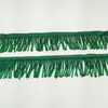 Accesorios de abalorios hechos a mano de alta resistencia, ultra densos de 4 cm para manualidades, tubos de cuentas, borlas, flecos verdes y rojos, encaje para ropa