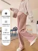 Pantalones de maternidad para otoño e invierno, forrados de polar y engrosados para uso en exteriores, nuevo modelo 2026, pantalones largos no restrictivos para el embarazo, pantalones suaves de pierna ancha