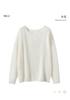 Suéter de Cachemira para Mujer con Cuello Redondo, Mangas Largas, Estilo Jersey, Corte Holgado, Suéter Base de Punto Versátil para Otoño e Invierno