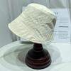 Sombrero de pescador de estilo japonés con textura simple, largo delantero y corto trasero, para mujer, primavera y verano, liso, que cubre la cara, protector solar, tipo cubo.
