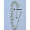 Plata S925 Soporte Vacío Pulsera de Cobre Blanco Puro Soporte Vacío Chapado en Platino Procesamiento de Incrustación de Piedras Preciosas Fábrica DIY Leidezhu