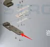 Lâmina Corta-Fio para Máquina de Costura Reta Shupu 9820 Lâmina Fixa Componente de Corte de Fio para Máquina de Ilhós com Cabeça Redonda Brother Conjunto de Corte de Fio com Lâmina Móvel