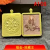 Venta Caliente Directa de Fábrica Semi-Pintado a Mano Cinabrio Montaña Jiuhua Ksitigarbha Tanka Amuleto Colgante Acero de Titanio