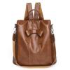 Mochila Retro de Cuero Suave de Gran Capacidad para Mujer 2021 Nueva Moda Estilo Coreano Moderno Mochila Escolar Sencilla Bolso de Mano Elegante para Mujer