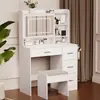 Ventas Directas de Fábrica Tocador Transfronterizo Dormitorio Mesa de Maquillaje Minimalista Moderna Apartamento Pequeño Tocador con Espejo LED de Moda