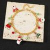 Pulsera de Cadena Navideña Europea y Americana Transfronteriza Accesorios para Fiesta Regalo Navideño Cascabeles Muñeco de Nieve Ciervo Árbol de Navidad Pulsera