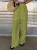 Pantalones largos casuales de verano para mujer, color liso, bordados calados, cintura elástica, versátiles y casuales, transfronterizos europeos y americanos de Amazon