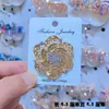Broche de Mariposa Hueca con Diamantes AB Iridiscentes para Mujer, Pin de Mariposa de Diamantes Lujoso a Todo Color para Trajes y Abrigos, Broche Elegante y Lujoso