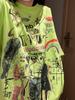 Camiseta de Manga Corta de Algodón Puro Estilo Diablo Ropa para Mujer Camiseta Estampada de Media Manga Top Ropa Estilo Deportivo Elegante Guapo Verano