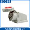 ZECEE IP67 à prova d'água recipiente macho e fêmea 32A-3H armário de caminhão refrigerado plugue soquete industrial marinho