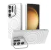 Aplicable Transfronterizo Samsung S25 Funda Magnética de Cartón para Teléfono Samsung S25 Ultra Soporte para Lente Cubierta Protectora Anticaídas