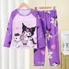 Pijama para Niños Traje de Manga Larga Primavera y Otoño Pijama para Niñas Ropa de Casa para Niños Ropa de Bebé de Dos Piezas Ropa Infantil Tailandesa