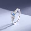 Anillo de pareja de princesa y caballero con noria para mujer, de plata de ley S925, nicho de alta gama, ligero, de lujo, de moda.