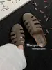 Pantuflas cerradas tejidas para mujer, calzado de verano para exteriores, nuevo estilo primavera-verano 2026, zuecos perezosos planos sin cordones, zapatos Birkenstock para mujer