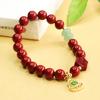 Pulsera de Cinnabar Aiyu Pulsera de Arena Dorada Morada Colgante de Fortuna Colgante de Calabaza Fábrica Venta al por Mayor Transmisión en Vivo Dropshipping S2123004