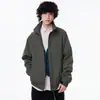 Jaqueta Masculina Primavera e Outono, Gola Alta, Estilo Americano Jovem, Marca Tendência, Fashion, Casual, Casaco Versátil para o Trabalho