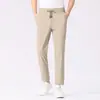 Calça de Gelo Masculina de Verão com Proteção Solar UPF50+, Fina, Fresca, Solta, Reta, com Caimento, Secagem Rápida, Casual
