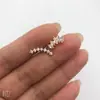 Brinco de zircônia, 1.2*6mm brinco de osso mole da moda joia para piercing de orelha com zircônia de coroa