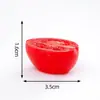Miniaturas creativas de paisaje de medio corte de manzana y sandía, decoraciones DIY temáticas de comida, accesorios colgantes y pequeños adornos de escritorio