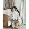 Jaqueta Infantil Acolchoada de Algodão Meninas Acolchoada em Formato de Coração Grossa Quente Macia Casaco de Algodão Roupa Externa Meninas Bebês Patchwork Estilo Coreano Roupa Externa