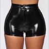 Shorts de Couro PU Europeu e Americano Transfronteiriço 2026 Amazon Wish Cor Sólida Fashionável Sexy Justo no Corpo Tamanho Grande Hot Pants em Estoque