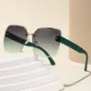 Nuevas Gafas de Sol de Estilo Europeo y Americano de Moda Sin Marco Degradado Ins para Hombres y Mujeres, Modernas Gafas de Sol con Protección UV400