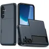 Funda para teléfono con tarjetero deslizante adecuada para Samsung S26 Ultra S25Plus Funda protectora tipo armadura Note20 Moderna A16