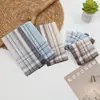 Lenços de Algodão Puro Unisex 40cm, Estilo Vintage Clássico, Finos, Absorventes, Lenços para Enxugar o Suor, Panos de Mão Xadrez Tingidos na Massa